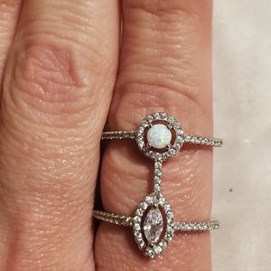 925 knuckle Ring opal sz 8